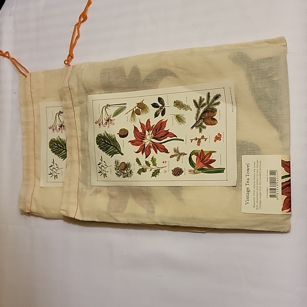Cavallani Christmas Cotton Tea Towels Set aof Two